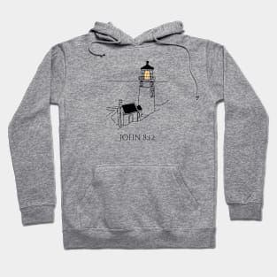 Lighthouse John 8:12 simple design Hoodie